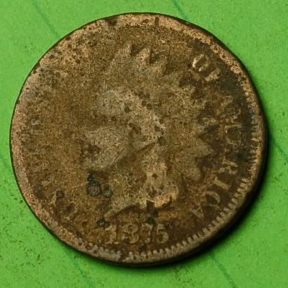 🌞🐶👀🌟1875 Indian Head Cent Penny 1c Lot X66🌟👀🐶🌞 WHOA!!! RARE!!